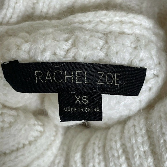 RACHEL Zoe Heavy Knit Wool Alpaca Blend Slouchy Turtleneck Sweater XS Oversized - Picture 6 of 6